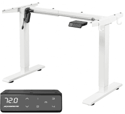 MAIDeSITe Schreibtisch elektrisch mit starken Motor, tischgestell höhenverstellbar 2 teiligen Beinen sowie auch 4 Memory-Steuerung -T1 Pro(Weiß)