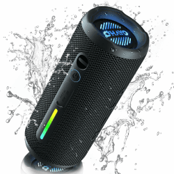 OHAYO Bluetooth Lautsprecher, Bluetooth Box mit RGB Licht, Musikbox mit Bluetooth 5.3, 3 Licht Modi, 30H Akku, IPX7 Wasserdicht, Outdoor Lautsprecher für Draußen, Party