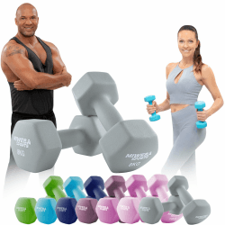 Miweba Sports Neopren Hantelset NKH100 | 𝐏𝐫𝐨𝐟𝐢 Hanteln - 0.5-10.0 Kg - Hexagon Hanteln Set - Kurzhanteln - Kurzhantel Set - Gymnastikhanteln - Hantel Set - Dumbbell