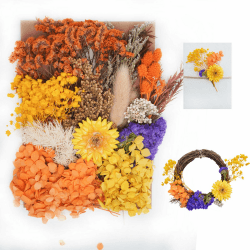 AIM & GGKK Natürliche Trockenblumen Klein Orange Gelb,Strohblumen getrocknet Zum Basteln für DIY-Kerzenharz, deko hochzeitsgeschenk,Karten Deko,Trockenblumen Weihnachten,Geschenkverpackungen
