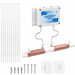 JOBYNA Elektronischer Wasserentkalker, alternativer Wasserenthärter-System, Wasserfilter für Reduziert Kalkablagerungen, Kalk, Blei, Chlor, Metalle, Antikalkanlage für weiches Wasser