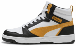 PUMA Unisex Rebound V6 Sneaker 46 EU Puma White Archive Gold Puma Black