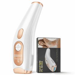 IPL Geräte Haarentfernung mit 3-In-1-Funktion, 9 Energiestufen Haarentfernungsgerät, 999,900 Lichtimpulse, 600 NM Effizientes IPL Laser Haarentfernungsgerät für Frauen, Männlich, Gesicht, Ganzkörper