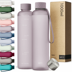 KIVY Trinkflasche Tritan 1l - Kohlensäure geeignet & Auslaufsicher - Für Sport, Schule & Büro- Trinkflasche Gym Flasche - Sporttrinkflasche - Fitness Trinkflasche - Sportflasche 1 Liter