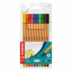 STABILO - Fineliner - point 88-10er Pack - Standardfarben