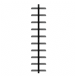 Yaheetech Weinregal Flaschenhalter Flaschenregal Aufbewahrungsregal für die Wand aus Metall 10 Flaschen, Schwarz