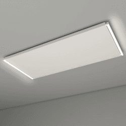 EVOKOR Infrarotheizung Deckenmontage 900W, Infrarot Deckenheizung mit LED Licht Beleuchtung Kaltweiß/Warmweiß Einstellbare Helligkeit-Thermostat-Fernbedienung-Überhitzungsschutz-1255 * 595mm