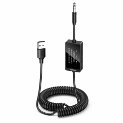 UGREEN Bluetooth 5.4 Adapter für TV 2 in 1 Bluetooth Sender Klinke mit LED Anzeige Bluetooth Transmitter Empfänger für 2 Kopfhörer, Stereoanlage Bluetooth Transmitter Receiver für Handy, Tablet