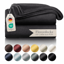 Blumtal Kuscheldecke flauschig - OEKO-TEX zertifizierte Fleecedecke 150x200 cm - Wohndecke 150x200 cm - Decke Couch Wohn- & Kuscheldecke - Flauschdecke/Fliesdecken - Decke Wohnzimmer - Decke Anthrazit