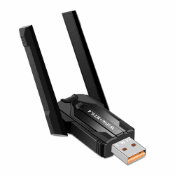 2 in 1 WLAN Bluetooth Stick, AX900M USB WLAN Stick für PC Dual Band 2.4GHz/5GHz mit Dual Antenna 5DBi, Bluetooth5.4 Dongle Kompatibel mit Windows 11/10, WLAN Stick für Computer/Laptop