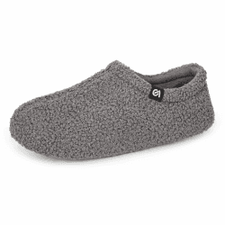 VeraCosy Damen Memory Foam Plüsch Hausschuhe Antirutsch Pantoffeln Mit Polarvlies-Futter 38/39 EU Grau