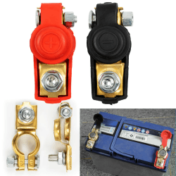 Batteriepolklemmen Set 12V / 24V Batterieklemmen Autobatterie PKW Pol Klemme KFZ Batterieanschluss Battery Terminal für Boot Van