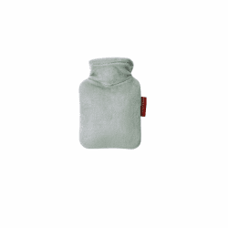 Hugo Frosch Mini-Wärmflasche 0,2 l mit Veloursbezug grau