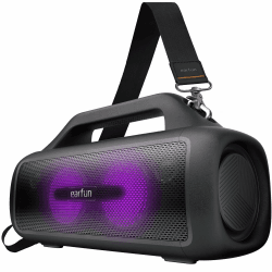 EarFun UBOOM X Bluetooth Lautsprecher, 80W Bass, JumboBass Tech, Oluv EQ, 30 Std Akku, IP67 Wasserdicht &Staubdicht, RGB Lichter Musicbox Bluetooth, Power Bank, BT 5.3, Tragbare Lautsprecher für Party