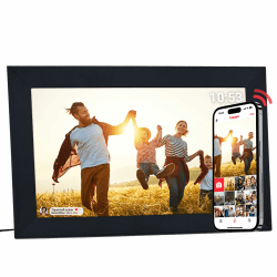 Rollei Smart Frame WiFi 103 Black– 10,1 Zoll Touch - WiFi - Bilderrahmen mit Frameo-App für schnelles und einfaches teilen von Fotos oder Videos | IPS-Panel, viele Funktionen, microSD-Slot (Schwarz)