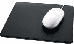 SIGEL SA165 Mauspad Eyestyle aus hochwertigem Leder-Imitat, schwarz / dunkelgrau