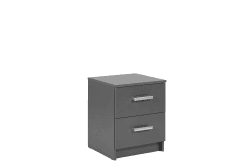 Inter Link - Kommode - Nachtschrank - Nachtkommode - 2 Schubladen - Grau - Elenzio 2S