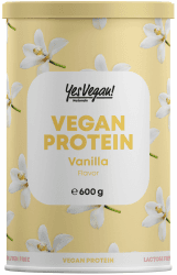 Veganes Proteinpulver VANILLE inkl. gratis Shaker mit B2 und Zink - Alternative zu Whey Protein Pulver - Flavor: VANILLE - Eiweißpulver vegan (1 Dose (1x 600 g), Vanille)