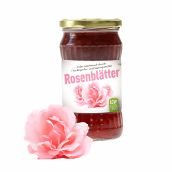LCW - Fruchtaufstrich mit Fruchtzucker und Süßungsmitteln 340g Glas Rosenblätter