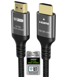 Ubluker 10K 8K 4K HDMI Kabel 48Gbps 7.5M, Zertifiziertes Ultra High Speed HDMI® Kabel 4K 240Hz 144Hz 8K 60Hz 0.01ms HDR10+ ARC eARC HDCP2.3 Netflix Roku TV PC Monitor Projektor PS5 Xbox