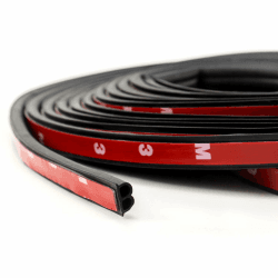 QWORK® 2 Rollen 5M Auto Tür Gummidichtung, B-förmig Autotür-Kantenschutz Selbstklebend Gummidichtung (Insgesamt 10 Meter)