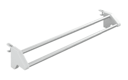 WENKO Heizkörper-Wäschetrockner Twin, Zum Einhängen an Türen/Heizkörper, Stufenlos ausziehbar, Rostfreies Aluminium, 62-110 x 11,5 x 13 cm