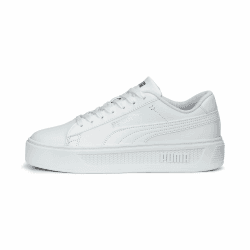 PUMA Damen Smash Platform V3 Sneaker 41 EU Puma White Puma Silver