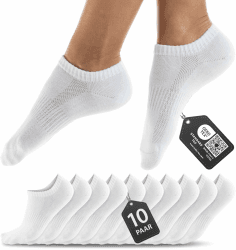 HELDENWERK Sneaker Socken Damen & Herren 10 Paar I Kurze Sneakersocken mit atmungsaktiver Baumwolle I Kurzsocken Set Unisex Sportsocken 39-42 Weiß