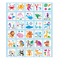 TONAUP 30 Stücke Malerei Schablonen Set, Wiederverwendbar Cartoon Meer - und Landtiere Malschablonen aus Kunststoff, Zeichenschablonen Vorlagen für DIY Handwerk Scrabooking Wanddekoration