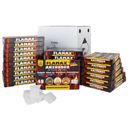 FLAMAX 576x / 1152x Anzündwürfel Kaminanzünder Kohleanzünder Anzünder Würfel Grillanzünder Ofenanzünder für Kamin, Ofen Kohlenanzünder Anzündwolle Anmachwürfel, Anzahl :24 Pakete = 1152 Würfel