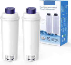 Wasserfilter für Kaffeemaschinen Delonghi DLSC002, Aihomego Kaffeemaschinenfilter DLSC002 mit Aktivkohleenthärter, Filter kompatibel mit ECAM, Esam, ETAM, BCO, EC. (2 Packs)