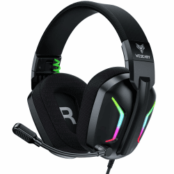 WESEARY WG1 Gaming Headset, PS5 Headset Stereo Gaming Headphones mit Mikrofon für PS4/PS5/PC/Xbox One/Switch, Faltbarer Headset mit 3,5mm Jack