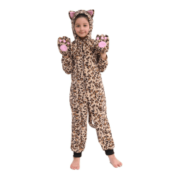 Sincere Party Vlies Katze Einteiler Kostüm Leopard-Katze Halloween Kostüm für Kinder Mittel (6-8)
