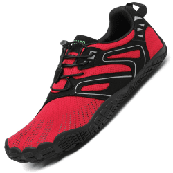 SAGUARO Unisex Barfussschuhe Schnell Trocknend Barfußschuhe Badeschuhe Traillaufschuhe for Outdoor Sport Minimalistische 39 EU Rot Schwarz