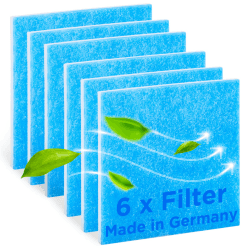 Filter für Lüfter LIMODOR Serie Compact - Limot Lüftungsgeräte Ersatzfilter Staubfilter Luftfilter Limodor Filter Art. Nr.: 00070 - Made in Germany (6 Filter)