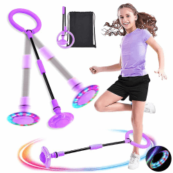 Swing Wheel mit Lichtrad,Kinder Blinkender Springring,Kinder Blinkender Springring Fußkreisel,Springender Ball Blinkender,Faltbarer Flash Jumping Ball,Blinkender Sprungball