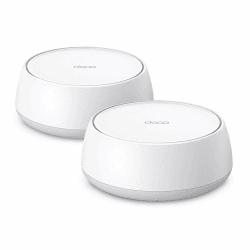 TP-Link Deco BE25 WiFi 7 Mesh WLAN(2 Pack), BE3600 Dual-Band, 2 x 2.5 Gbit/s Port für Jede Einheit, WPA3, 4 Streams, 160 MHz Kanäle, Gästenetzwerk, HomeShield, Empfohlen für Häuser mit 3-4 Zimmern