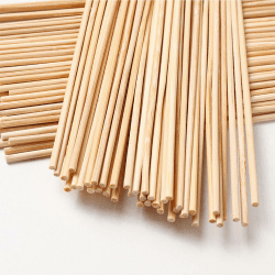 ZOCONE 300 Stück Zuckerwatte Stäbe 300mm x 3mm Holzstäbe Bambusstäbe, Holzstäbchen zum Basteln Holzstab Rund, Holzarbeiten für DIY Arts Craft Basteln Dekoration holzstäbchen für raumduft (3MM)