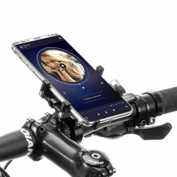 ROCKBROS Fahrrad Motorrad Handyhalterung für 4.2-6.8 Zoll Smartphone 360° Drehbar Ebikes Halterung für Lenker 22.2 bis 31.8mm Universal