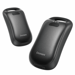 OCOOPA Magnetische Handwärmer wiederaufladbar, 2er-Pack, IP45 wasserfest, Ergonomischer elektrischer Handwärmer, 18 Stunden Wärme, tragbarer Taschenheizer, Geschenke für Outdoor, Golf, Camping Urban