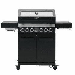 TAINO PLATINUM YAMARA DARK 4+2 Gasgrill Stahl 4 Brenner Keramik Sear-Burner Keramik Backburner Piezo-Zündung Grillrost Gusseisen