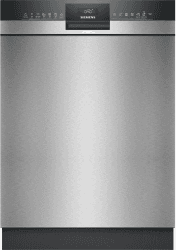 Siemens SN43ES02AE iQ300 Smarter Geschirrspüler Unterbau, 60 cm breit, Besteckkorb, Made in Germany, Edelstahl, automatische Türöffnung bei Programmende, angenehm leise mit iQdrive, aquaStop
