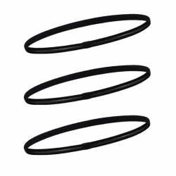 3 Stück Haarband Jungs Sport, Haarband Herren,Haarband Sport Kinder,Haarband Kinder Jungs Fussball Haarband Jungs,Elastisches Haarband Rutschfeste Stirnbänder Kinder Haarbänder Damen Dünn-Schwarz
