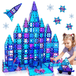 Magnetische Bausteine Spielzeug ab 3 Jahre Alter 6 7 8 9 Magnetische Fliesen 3D Lernen Lernspielzeug STEM Spielzeug für Mädchen Junge 3 4 5 6 7 Jahre zum Geburtstag Weihnachten Geschenke 47St