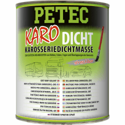 PETEC Karo-Dicht Karosseriedichtmasse grau 1000 g Dose, Karosserie Dichtmasse überlackierbar, streichbar, Pinseldose 94130