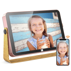 Kodak Digitaler Bilderrahmen 10 Zoll WLAN Digitale Bilderrahmen mit Akku, 1280x800 IPS HD Touch Screen,16GB Speicher, Smart Elektronischer Fotorahmen Teilen Sie Foto Video mit Familie und Freunden
