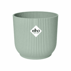 elho Vibes Fold Rund 14 Pflanzentopf - Blumentopf für Innen - 100% recyceltem Plastik - Ø 14.1 x H 12.9 cm - Grün/Sorbet Grün