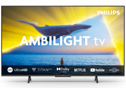 Philips Ambilight 55PUS8109 4K LED Smart TV - 55-Zoll Display mit Pixel-präziser Ultra HD, Titan OS Plattform und Dolby Atmos, Funktioniert mit Alexa und Google Sprachassistent - Satiniertes Chrom