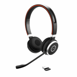 Jabra Evolve 65 SE Schnurloses Stereo-Headset - Bluetooth-Headset mit Mikrofon mit Geräuschunterdrückung, langlebigem Akku und dualer Konnektivität - Für MS Teams Zertifiziert - Schwarz, 6599-833-309