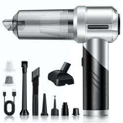 NVKHG Handstaubsauger, 18000Pa Handstaubsauger Akku, 3 in 1 Faltbar Mini Staubsauger, Auto-Staubsauger mit Bürstenloser Motor, Nass&Trocken Kabelloser Staubsauger für Auto, Haus, Küche